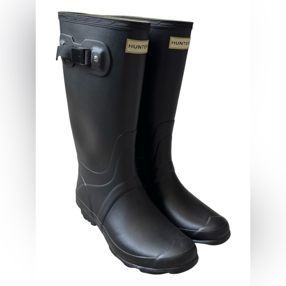 Hunter Black Tall Winter Rain Boots